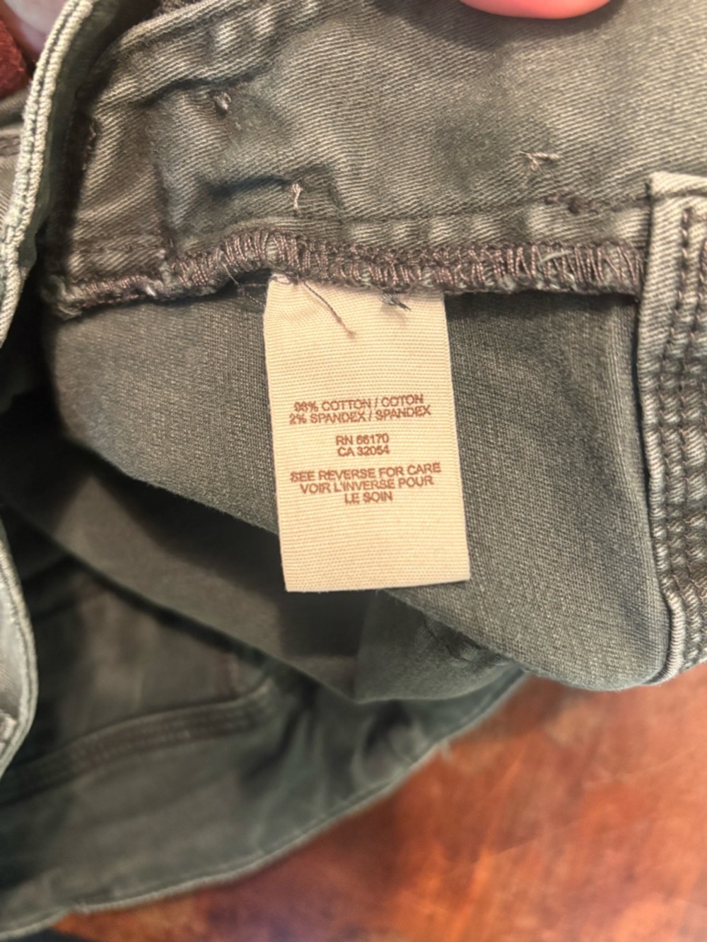 Free People Washed Olive Utility Cargo Shorts - Picture 4 of 4